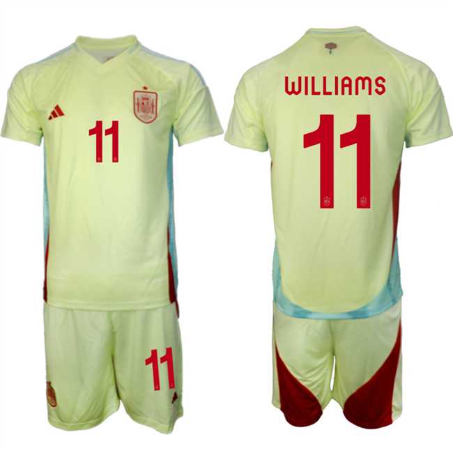 Men's Spain Team #11 Nico Williams 2024-25 Yellow Away Soccer Jersey Suit,We sell and wholesale Men's Spain Team #11 Nico Williams 2024-25 Yellow Away Soccer Jersey Suit on line form chian!